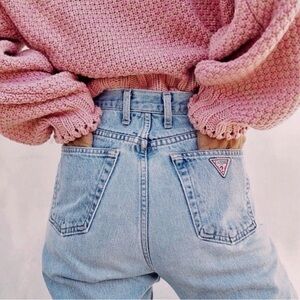 Vintage Guess 1980’s High Rise Mom Fit Denim Jeans, 5/27